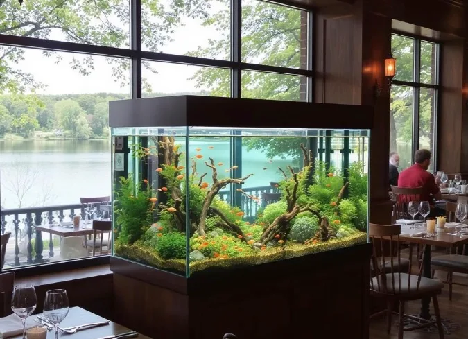 Fishtery supplied restaurant aquarium in Lake Anna